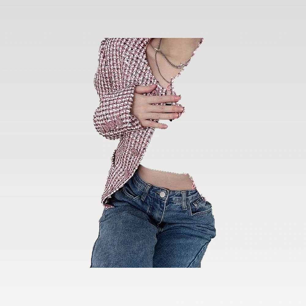 샤넬 핑크 스팽글 자켓