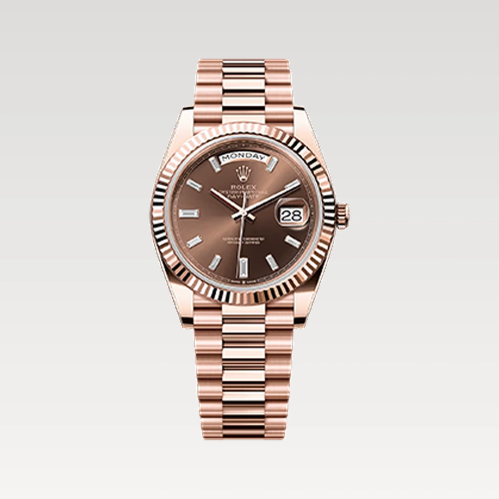 롤렉스 데이데이트 초코 바겟다이아 40mm